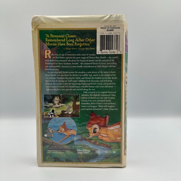 Walt Disneys Bambi VHS 55th Anniversary Limited Edition Fully Restored - Picture 2 of 4